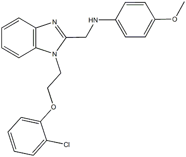 N-({1-[2-(2-chlorophenoxy)ethyl]-1H-benzimidazol-2-yl}methyl)-N-(4-methoxyphenyl)amine Struktur