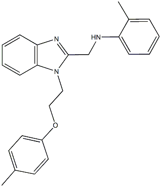 N-({1-[2-(4-methylphenoxy)ethyl]-1H-benzimidazol-2-yl}methyl)-N-(2-methylphenyl)amine Structure