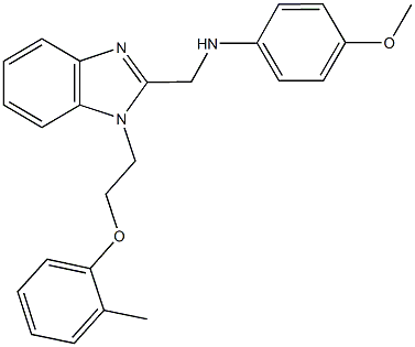 N-(4-methoxyphenyl)-N-({1-[2-(2-methylphenoxy)ethyl]-1H-benzimidazol-2-yl}methyl)amine,825601-80-7,结构式