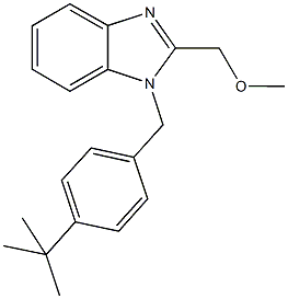 1-(4-tert-butylbenzyl)-2-(methoxymethyl)-1H-benzimidazole 结构式