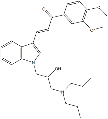 825601-88-5 1-(3,4-dimethoxyphenyl)-3-{1-[3-(dipropylamino)-2-hydroxypropyl]-1H-indol-3-yl}-2-propen-1-one