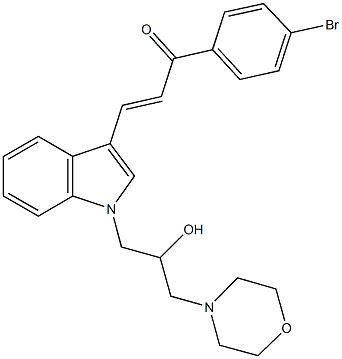 1-(4-bromophenyl)-3-{1-[2-hydroxy-3-(4-morpholinyl)propyl]-1H-indol-3-yl}-2-propen-1-one|