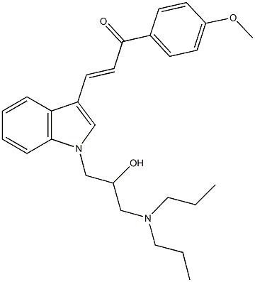 3-{1-[3-(dipropylamino)-2-hydroxypropyl]-1H-indol-3-yl}-1-(4-methoxyphenyl)-2-propen-1-one Structure