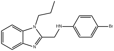 N-(4-bromophenyl)-N-[(1-propyl-1H-benzimidazol-2-yl)methyl]amine Structure