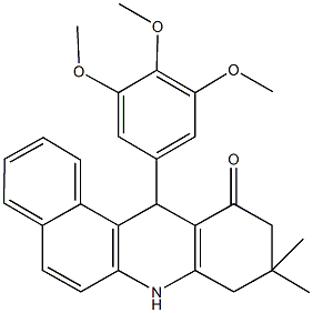 9,9-dimethyl-12-(3,4,5-trimethoxyphenyl)-8,9,10,12-tetrahydrobenzo[a]acridin-11(7H)-one|