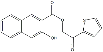 2-oxo-2-(2-thienyl)ethyl 3-hydroxy-2-naphthoate 化学構造式
