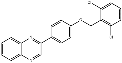 2,6-dichlorobenzyl 4-(2-quinoxalinyl)phenyl ether,825602-44-6,结构式