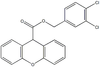 3,4-dichlorobenzyl 9H-xanthene-9-carboxylate,825602-45-7,结构式