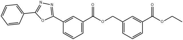 3-(ethoxycarbonyl)benzyl 3-(5-phenyl-1,3,4-oxadiazol-2-yl)benzoate Structure