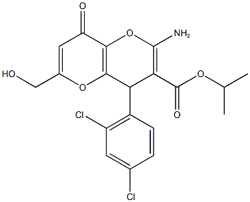 825602-89-9 isopropyl 2-amino-4-(2,4-dichlorophenyl)-6-(hydroxymethyl)-8-oxo-4,8-dihydropyrano[3,2-b]pyran-3-carboxylate