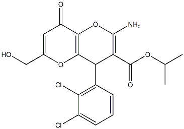 825602-90-2 isopropyl 2-amino-4-(2,3-dichlorophenyl)-6-(hydroxymethyl)-8-oxo-4,8-dihydropyrano[3,2-b]pyran-3-carboxylate