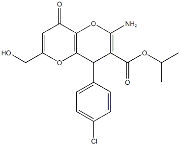 isopropyl 2-amino-4-(4-chlorophenyl)-6-(hydroxymethyl)-8-oxo-4,8-dihydropyrano[3,2-b]pyran-3-carboxylate|