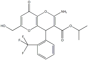 isopropyl 2-amino-6-(hydroxymethyl)-8-oxo-4-[2-(trifluoromethyl)phenyl]-4,8-dihydropyrano[3,2-b]pyran-3-carboxylate|