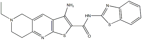 3-amino-N-(1,3-benzothiazol-2-yl)-6-ethyl-5,6,7,8-tetrahydrothieno[2,3-b][1,6]naphthyridine-2-carboxamide Structure