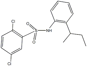 N-(2-sec-butylphenyl)-2,5-dichlorobenzenesulfonamide 化学構造式