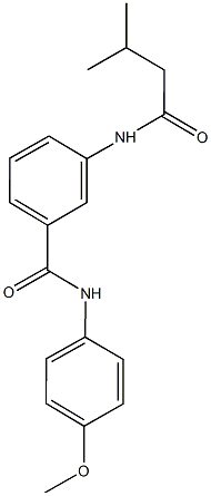 N-(4-methoxyphenyl)-3-[(3-methylbutanoyl)amino]benzamide Structure