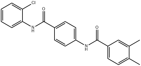 N-{4-[(2-chloroanilino)carbonyl]phenyl}-3,4-dimethylbenzamide 结构式