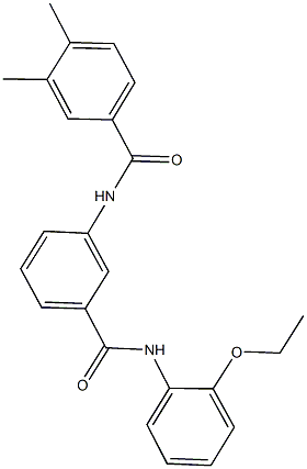 N-{3-[(2-ethoxyanilino)carbonyl]phenyl}-3,4-dimethylbenzamide Structure
