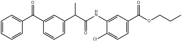 propyl 3-{[2-(3-benzoylphenyl)propanoyl]amino}-4-chlorobenzoate|