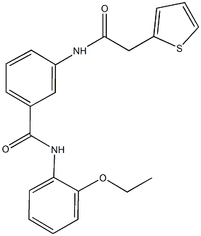N-(2-ethoxyphenyl)-3-[(2-thienylacetyl)amino]benzamide 结构式