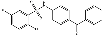 N-(4-benzoylphenyl)-2,5-dichlorobenzenesulfonamide 化学構造式