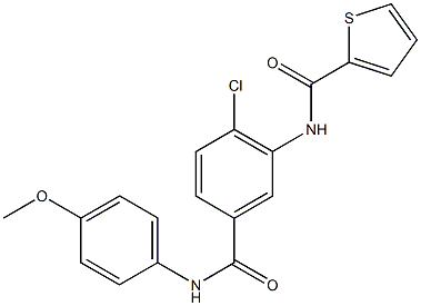 N-{2-chloro-5-[(4-methoxyanilino)carbonyl]phenyl}-2-thiophenecarboxamide Structure