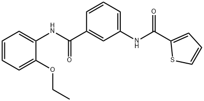 N-{3-[(2-ethoxyanilino)carbonyl]phenyl}-2-thiophenecarboxamide 结构式