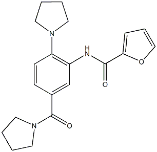 N-[2-(1-pyrrolidinyl)-5-(1-pyrrolidinylcarbonyl)phenyl]-2-furamide Structure