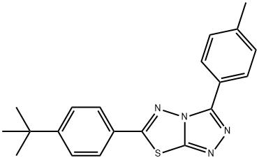 6-(4-tert-butylphenyl)-3-(4-methylphenyl)[1,2,4]triazolo[3,4-b][1,3,4]thiadiazole Structure