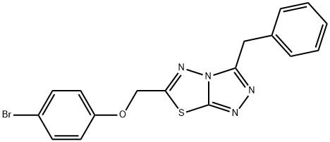 (3-benzyl[1,2,4]triazolo[3,4-b][1,3,4]thiadiazol-6-yl)methyl 4-bromophenyl ether Struktur