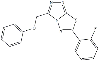 [6-(2-fluorophenyl)[1,2,4]triazolo[3,4-b][1,3,4]thiadiazol-3-yl]methyl phenyl ether Struktur