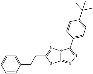 3-(4-tert-butylphenyl)-6-(2-phenylethyl)[1,2,4]triazolo[3,4-b][1,3,4]thiadiazole,825604-47-5,结构式