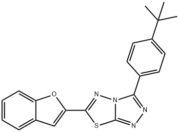 6-(1-benzofuran-2-yl)-3-(4-tert-butylphenyl)[1,2,4]triazolo[3,4-b][1,3,4]thiadiazole,825604-50-0,结构式