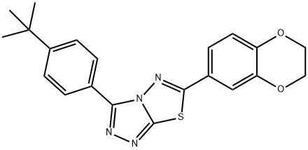 825604-51-1 3-(4-tert-butylphenyl)-6-(2,3-dihydro-1,4-benzodioxin-6-yl)[1,2,4]triazolo[3,4-b][1,3,4]thiadiazole