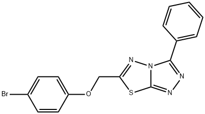 6-[(4-bromophenoxy)methyl]-3-phenyl[1,2,4]triazolo[3,4-b][1,3,4]thiadiazole 化学構造式