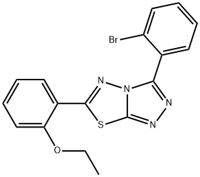 2-[3-(2-bromophenyl)[1,2,4]triazolo[3,4-b][1,3,4]thiadiazol-6-yl]phenyl ethyl ether Structure