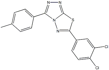 6-(3,4-dichlorophenyl)-3-(4-methylphenyl)[1,2,4]triazolo[3,4-b][1,3,4]thiadiazole 结构式