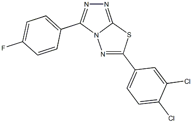 6-(3,4-dichlorophenyl)-3-(4-fluorophenyl)[1,2,4]triazolo[3,4-b][1,3,4]thiadiazole 化学構造式