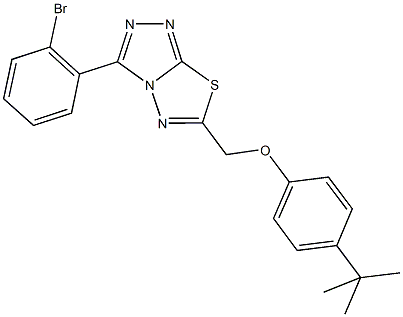 [3-(2-bromophenyl)[1,2,4]triazolo[3,4-b][1,3,4]thiadiazol-6-yl]methyl 4-tert-butylphenyl ether Struktur
