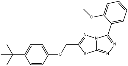 825604-87-3 6-[(4-tert-butylphenoxy)methyl]-3-(2-methoxyphenyl)[1,2,4]triazolo[3,4-b][1,3,4]thiadiazole
