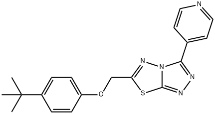4-tert-butylphenyl [3-(4-pyridinyl)[1,2,4]triazolo[3,4-b][1,3,4]thiadiazol-6-yl]methyl ether|