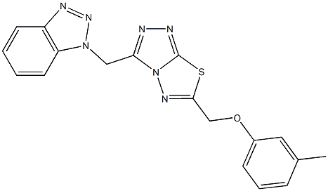 [3-(1H-1,2,3-benzotriazol-1-ylmethyl)[1,2,4]triazolo[3,4-b][1,3,4]thiadiazol-6-yl]methyl 3-methylphenyl ether|