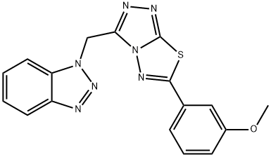 3-[3-(1H-1,2,3-benzotriazol-1-ylmethyl)[1,2,4]triazolo[3,4-b][1,3,4]thiadiazol-6-yl]phenyl methyl ether|