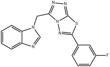 1-{[6-(3-fluorophenyl)[1,2,4]triazolo[3,4-b][1,3,4]thiadiazol-3-yl]methyl}-1H-benzimidazole Structure