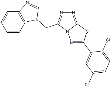 1-{[6-(2,5-dichlorophenyl)[1,2,4]triazolo[3,4-b][1,3,4]thiadiazol-3-yl]methyl}-1H-benzimidazole|