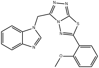 2-[3-(1H-benzimidazol-1-ylmethyl)[1,2,4]triazolo[3,4-b][1,3,4]thiadiazol-6-yl]phenyl methyl ether|