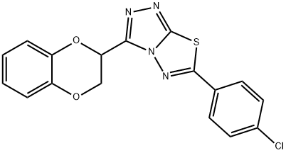 825605-23-0 6-(4-chlorophenyl)-3-(2,3-dihydro-1,4-benzodioxin-2-yl)[1,2,4]triazolo[3,4-b][1,3,4]thiadiazole