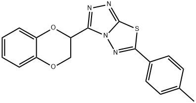 3-(2,3-dihydro-1,4-benzodioxin-2-yl)-6-(4-methylphenyl)[1,2,4]triazolo[3,4-b][1,3,4]thiadiazole Structure