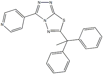 6-(1,1-diphenylethyl)-3-(4-pyridinyl)[1,2,4]triazolo[3,4-b][1,3,4]thiadiazole,825605-45-6,结构式