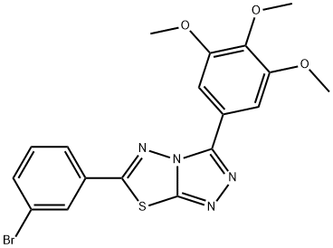 6-(3-bromophenyl)-3-(3,4,5-trimethoxyphenyl)[1,2,4]triazolo[3,4-b][1,3,4]thiadiazole Struktur